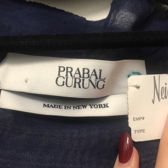 Gorgeous navy silk and lace Prabal Gurung blouse - Picture 4 of 8